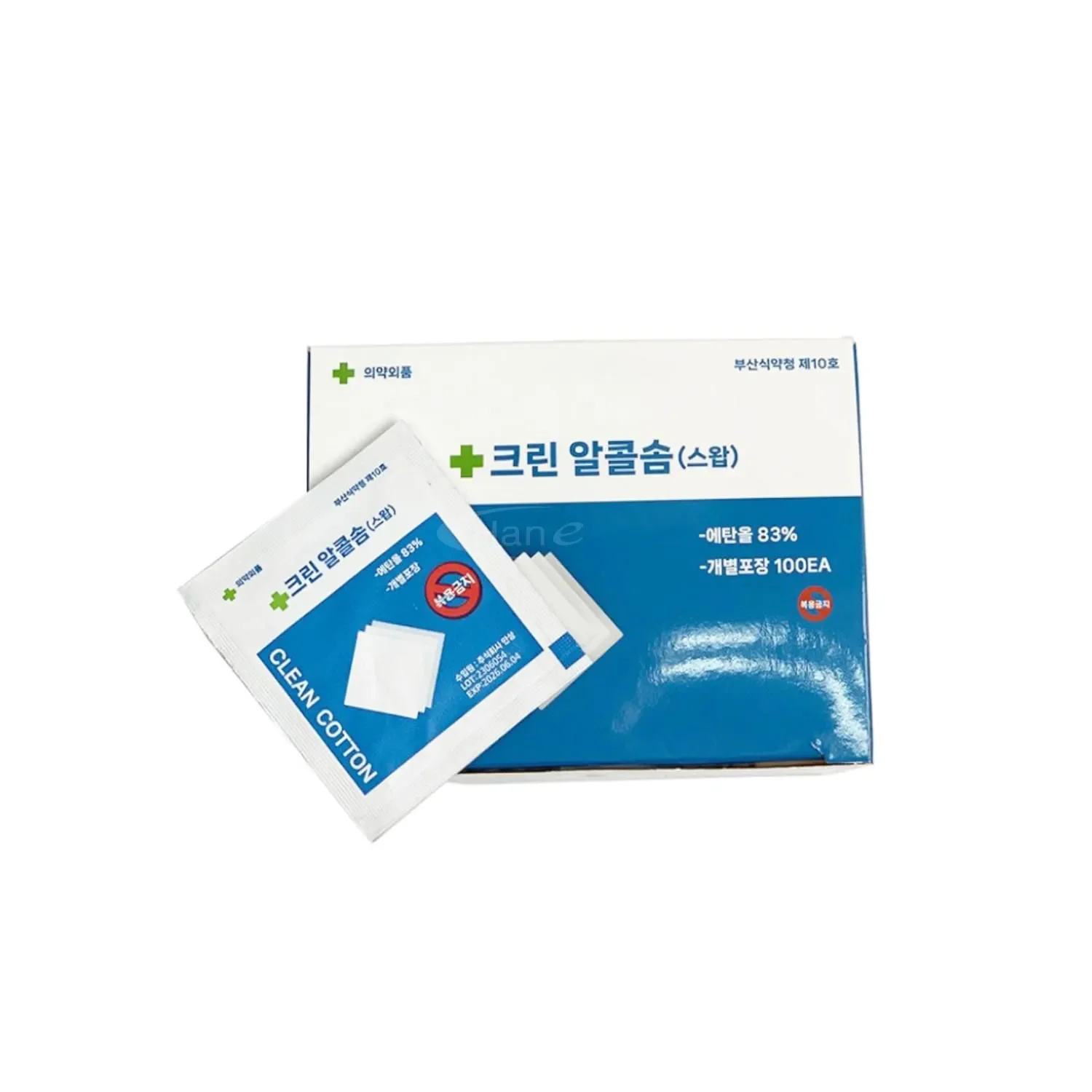 [7월맞이]크린 알콜솜(스왑) 개별포장 100매 X10개