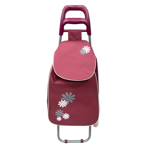 [유럽형 꽃패턴 레드]3단 카트