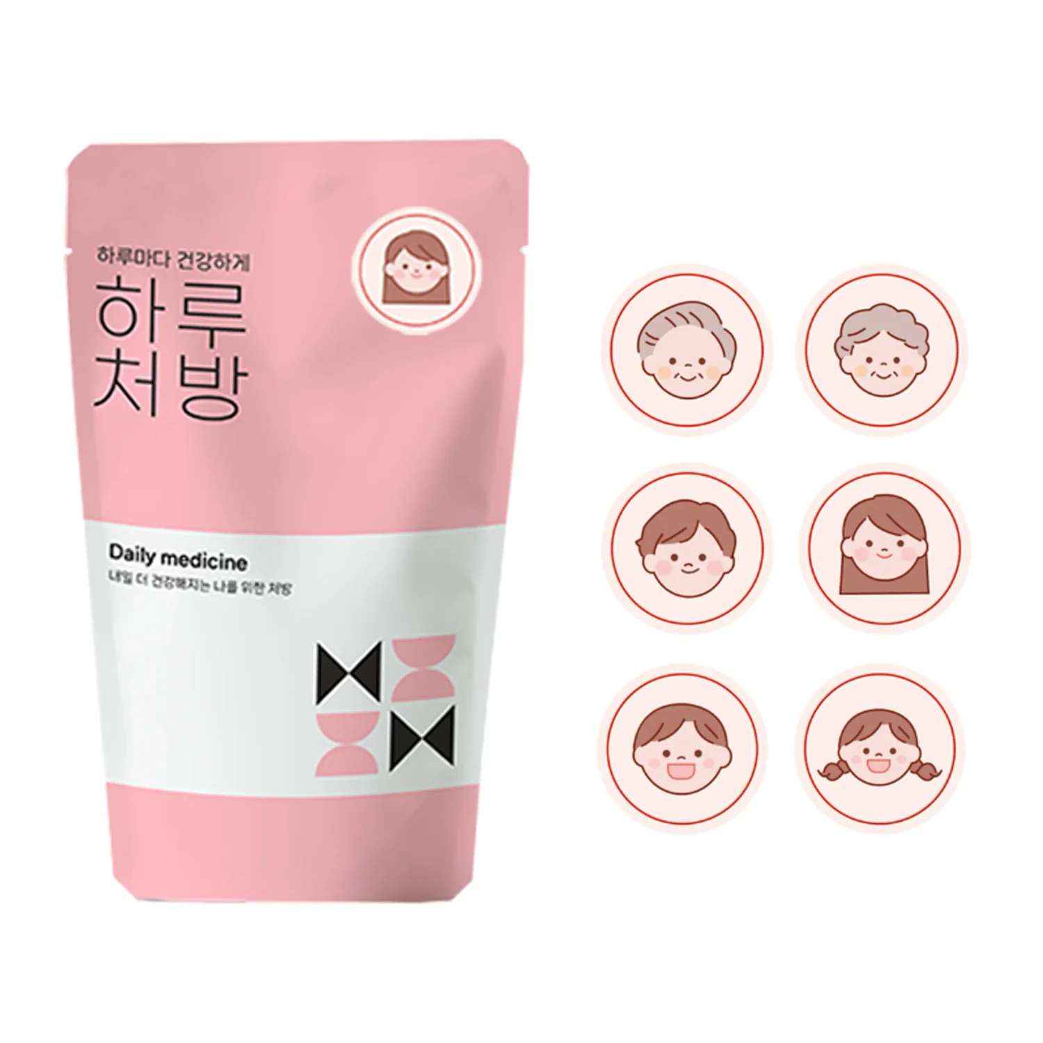 [기성스티커]한약파우치 구분스티커 100매