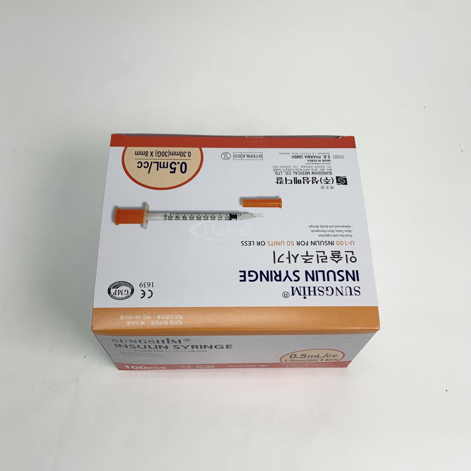 [성심]인슐린주사기 (0.5ml 30G*8mm)